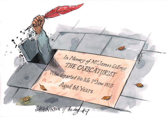 New James Gillray gravestone unveiled by George Osborne